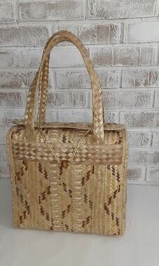 Wicker Basket Handbag Tote Boho,Beachy, Off To Market Oversized